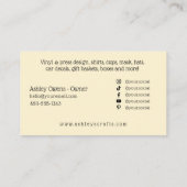 Vinylkrabben en -ontwerp - Blush roze Business C Visitekaartje (Achterkant)