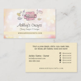 Vinylkrabben en -ontwerp - Blush roze Business C Visitekaartje