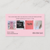 Vinylkrabben en -ontwerp - Blush roze  Visitekaartje (Achterkant)