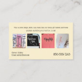 Vinylkrabben en -ontwerp - Geel Bokeh Glitter Visitekaartje (Achterkant)