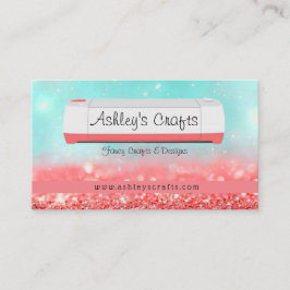 Vinylkraften en -ontwerpen - Koraal en Turquoise B Visitekaartje