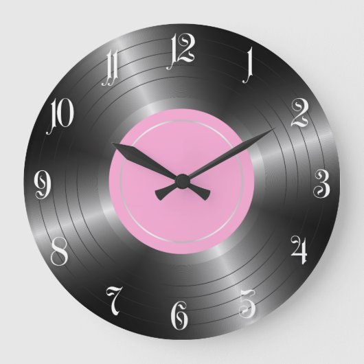 Vinyllange afspeelplaat grote klok (Voorkant)