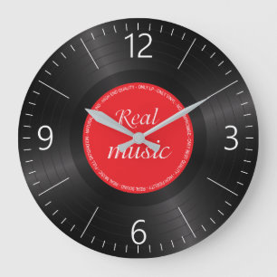 Vinyllange afspeelschijf grote klok