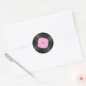 Vinyllange afspeelschijf ronde sticker (Envelop)