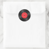 Vinyllange afspeelschijf ronde sticker (Tas)