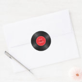 Vinyllange afspeelschijf ronde sticker (Envelop)