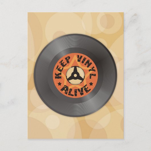 Vinyllevend Briefkaart (Voorkant)