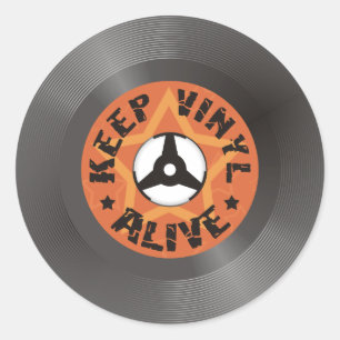 Vinyllevend Ronde Sticker