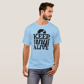 Vinyllevend T-shirt houden - Bleek blauw (Voorkant volledig)