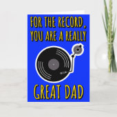 Vinyllover Record Blue Vaderdag Kaart (Voorkant)