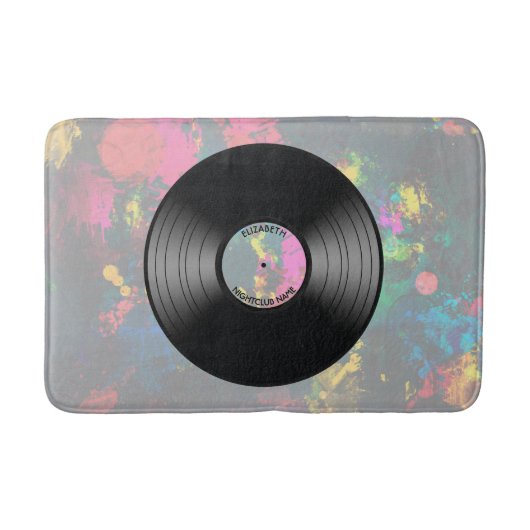  vinylmuziek Record Nightclub of dansventilator Badmat (Voorkant)