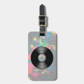 vinylmuziek Record Nightclub of dansventilator Bagagelabel (Voorkant verticaal)