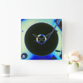  vinylopnameklok Retro Vierkante Klok (Huis)