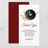 Vinylplaat, bloemrijk, Oude Kleren Landelijk, vrou Bedankkaart (Voorkant / Achterkant)