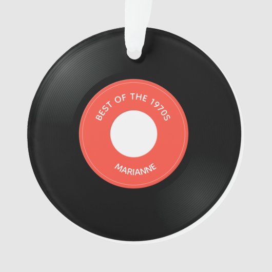 Vinylplaat enig "45"-vormig acrylhoudend Ornament (voorkant)