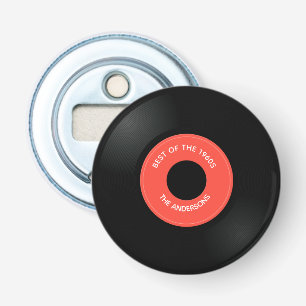 Vinylplaat Enkelvoudige "45" ontwerpflessenopening Button Flesopener