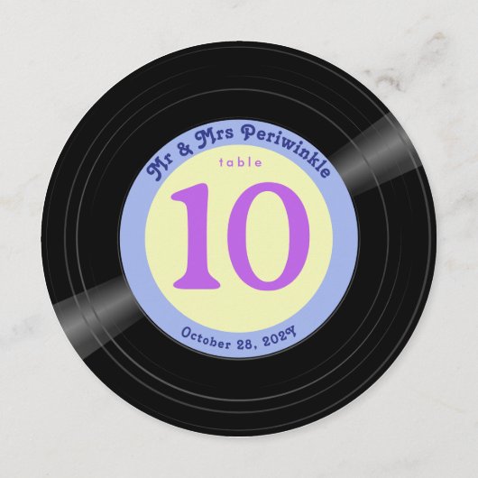 Vinylplaat Groovy Periwinkle Tafelnummer (Achterkant)