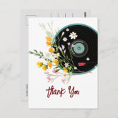 Vinylplaat, Oldies Rustieke muziek, bloemen, Briefkaart (Voorkant / Achterkant)