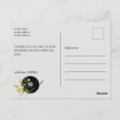 Vinylplaat, Oldies Rustieke muziek, bloemen, Briefkaart (Achterkant)