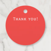  Vinylplaat-ontwerpventilatortag Bedankjes Labels (Achterkant)