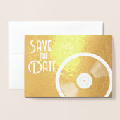 Vinylplaat Retro 70er Zwart Wit Minimalistisch Folie Kaarten (Voorkant met envelop)