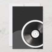 Vinylplaat Retro 70er Zwart Wit Minimalistisch Save The Date (Achterkant)
