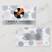 Vinylplaat | Retro geometrisch | Metaal Visitekaartje (Voorkant / Achterkant)