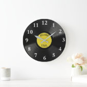 Vinylplaat ronde wandklok (Huis)