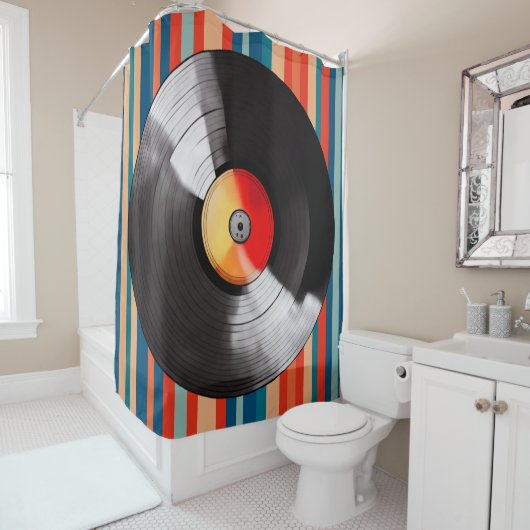 Vinylplaat Shower-gordijn Douchegordijn (In situ)