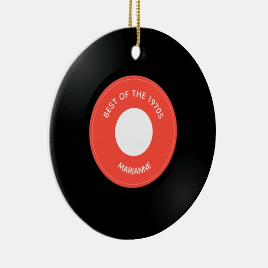 Vinylplaat Single "45" Design Ceramic Ornament (Rechts)