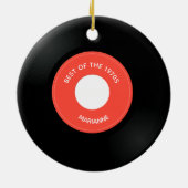 Vinylplaat Single "45" Design Ceramic Ornament (Achterkant)