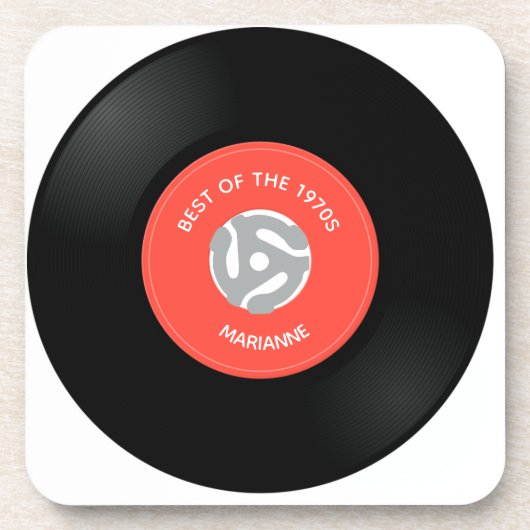 Vinylplaat Single "45"-tapedrager Bier Onderzetter (Voorkant)