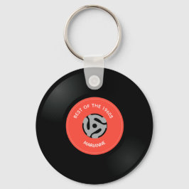 Vinylplaat Sleutelhanger met één ontwerp