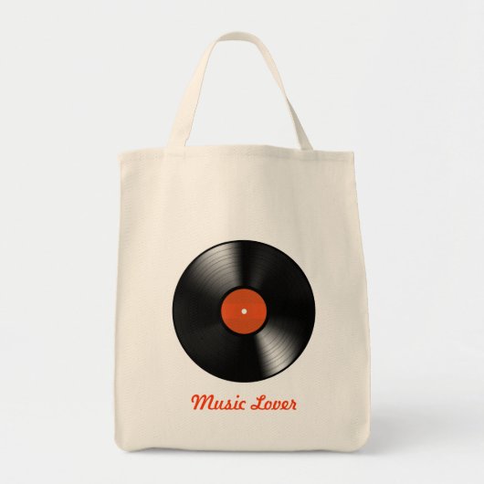 Vinylplaat Tote Bag (Voorkant)