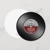 Vinylplaat verjaardagsfeest uitnodiging (Voorkant / Achterkant)