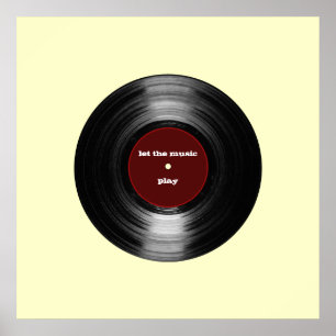 vinylplaat voor muren poster