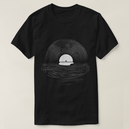 Vinylplaat Zonsondergang Reflectie Design T-shirt (Design voorkant)