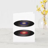 Vinylplaten Notitiekaarten (Gele Bloem)