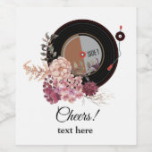 vinylplatenspeler dank je stickers cadeau labels (Enkel label)