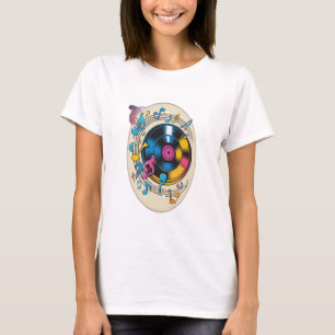 vinylplatenspinnen t-shirt