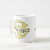 Vinylrecord 45 koffiemok (Voorkant links)