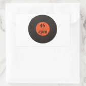 Vinylrecord 45-pm 7-inch single rechthoekige sticker (Tas)