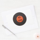 Vinylrecord 45-pm 7-inch single rechthoekige sticker (Envelop)