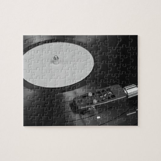 Vinylrecord afspelen op overzicht Platenspeler Legpuzzel (Horizontaal)