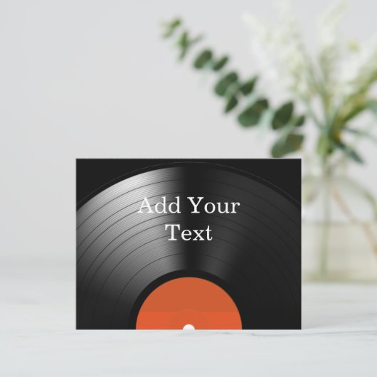 Vinylrecord Briefkaart (Staand voorkant)