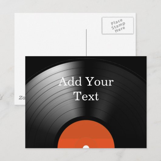 Vinylrecord Briefkaart (Voorkant / Achterkant)