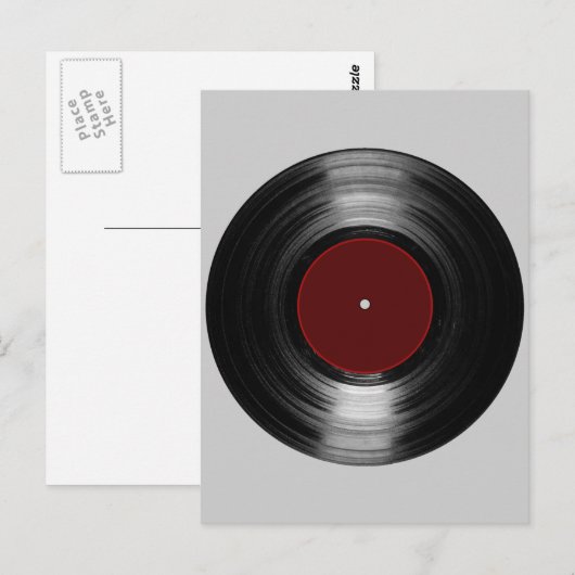 vinylrecord briefkaart (Voorkant / Achterkant)
