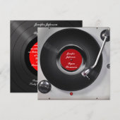 vinylrecord huwelijksuitnodiging kaart (Voorkant / Achterkant)