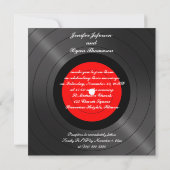 vinylrecord huwelijksuitnodiging kaart (Achterkant)
