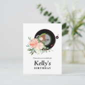 vinylrecord jarig Briefkaart Uitnodiging (Staand voorkant)